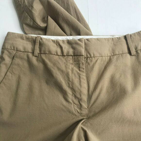 Talbots Heritage Pant Womens 6 Tan Mid Rise Wool Blend Flat Front Pockets AS IS - Picture 5 of 10